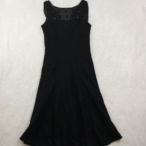 RENA ROWAN Black Semi-Formal Midi Dress